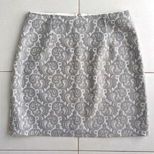 Misguided silver gray lace skirt lined size 10